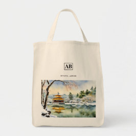 Kyoto Vinter Akvarell Konst - Handväskor Tygkasse