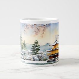 Kyoto Vinter Akvarell Konst - Mugg Jumbo Mugg