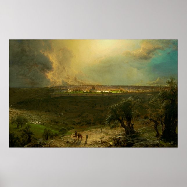 Kyraka - Jerusalem från Olivberget Poster (Framsidan)