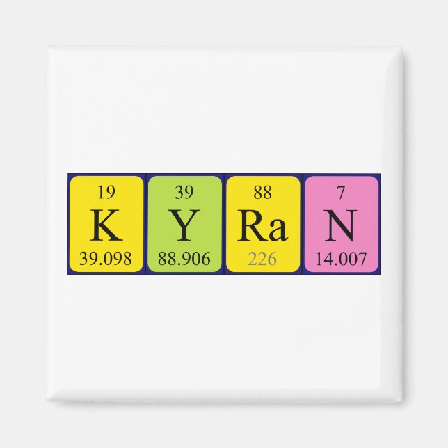 Kyran Periodisk magnet bord namn (Framsidan)