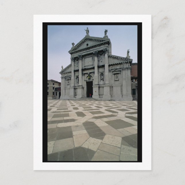 Kyrans fasad, byggt 1564-80, facade gjort i vykort (Framsida)