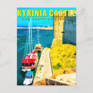 kyrenia castle - norra delen av cyprus helg vykort