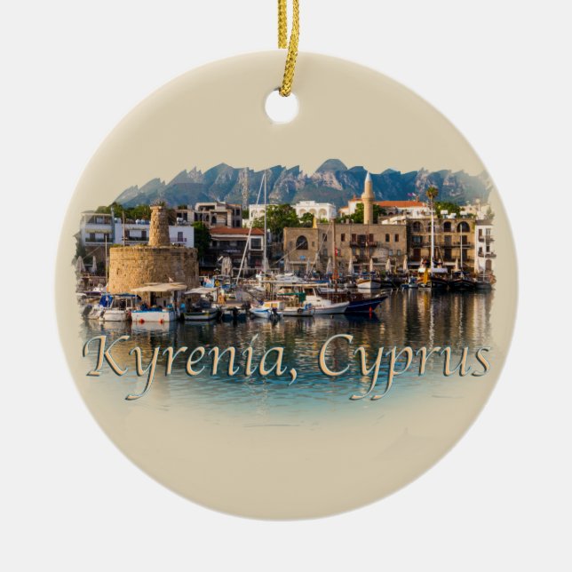 Kyrenia, Cypern: Harbour Julgransprydnad Keramik (Framsidan)