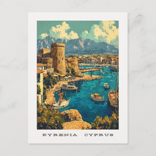 Kyrenia Cyprus Travel vykort (Framsida)