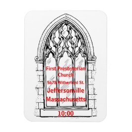 Kyrfönster med kyrkdetaljer - Anpassade Magnet