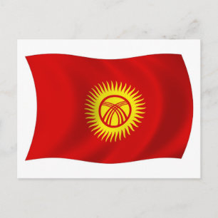 Kyrgyzska republikens flagga vykort