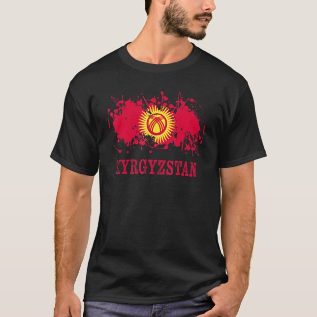 Kyrgyzstian enthusiasts for Kirgisija and Kyrgyzst T Shirt (Framsida)