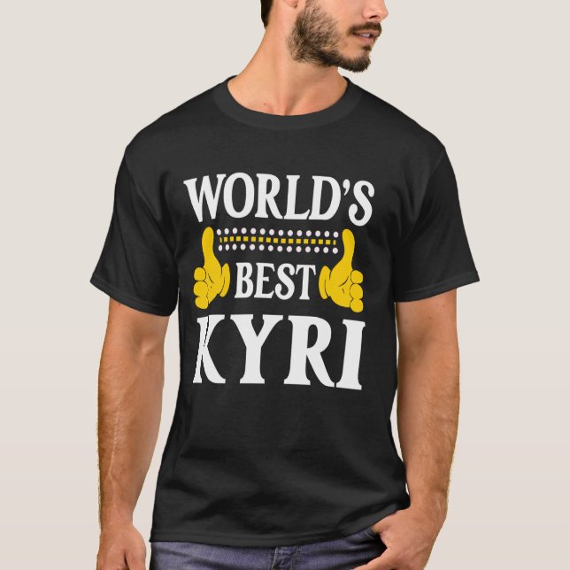 Kyri Personal Namn Funny First Namn World's Best K T Shirt (Framsida)