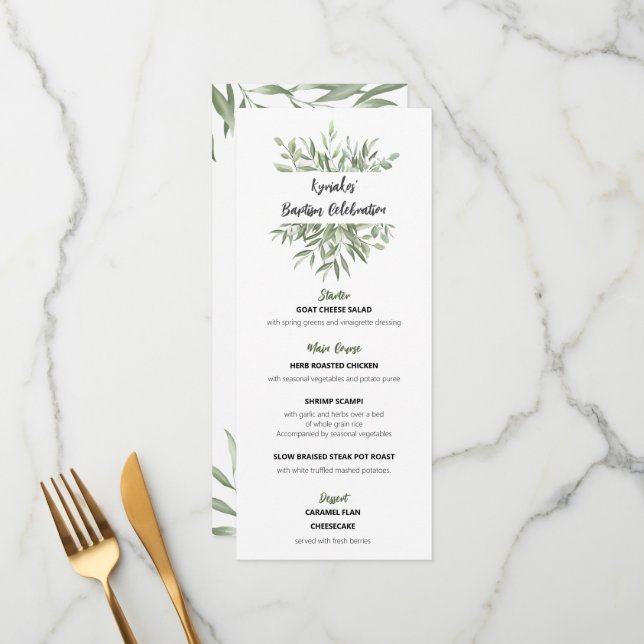 Kyriakos Menu Meny (Fram/Back In Situ)