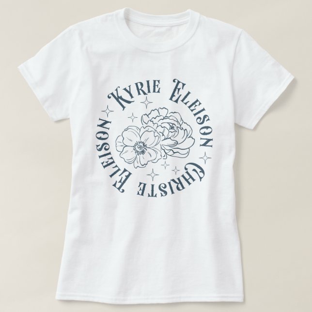 Kyrie Eleison Christe Eleison Retro-katolik T Shirt (Design framsida)