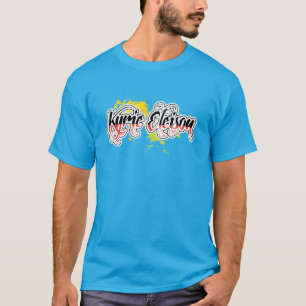 Kyrie Eleison Religiösa Phrase Stylized Text T Shirt