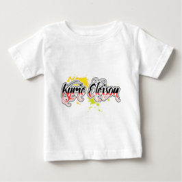 Kyrie Eleison Religiösa Phrase Stylized Text Tee Shirt