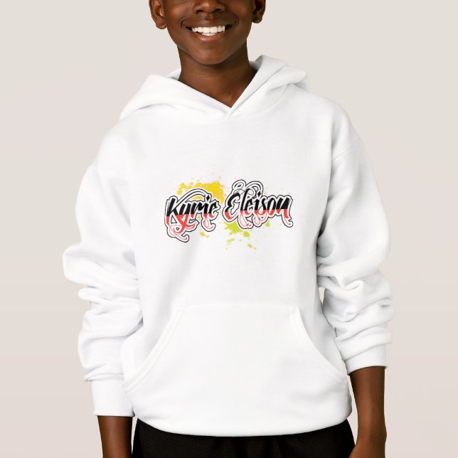 Kyrie Eleison Religiösa Phrase Stylized Text Tee Shirt (Framsida)