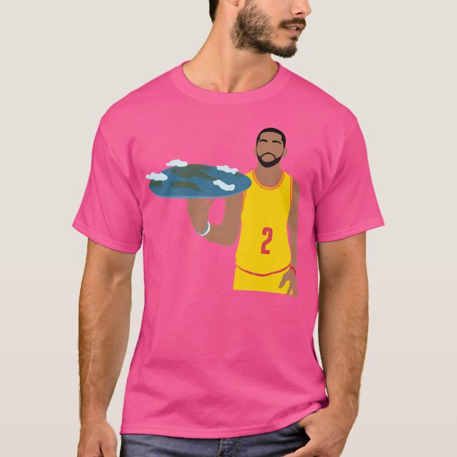 Kyrie Irving Flat Earth T Shirt (Framsida)