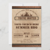 Kyrk BBQ-inbjudan, Sommargrill, Potluck