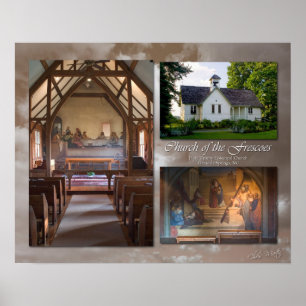 Kyrka av frescoesna poster