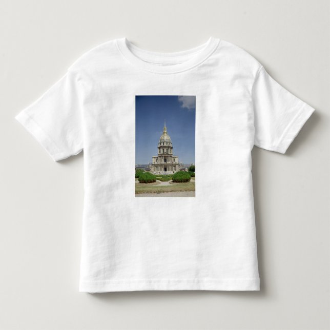 Kyrka av Invalidesen som byggas 1679-1708 Tee Shirt (Framsida)