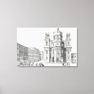 Kyrka av Notre Dame, Salzburg, Österrike, från Canvastryck