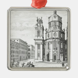 Kyrka av Notre Dame, Salzburg, Österrike, från Julgransprydnad Metall