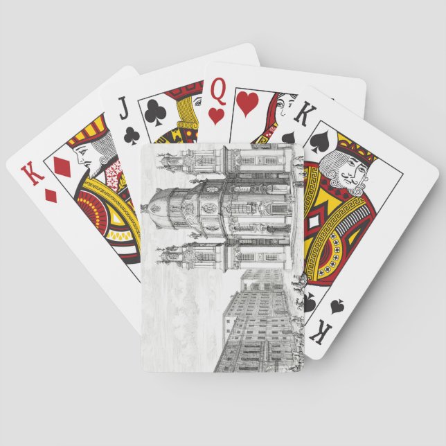 Kyrka av Notre Dame, Salzburg, Österrike, från Kortlek (Baksidan)