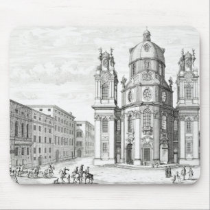 Kyrka av Notre Dame, Salzburg, Österrike, från Musmatta