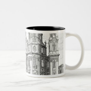 Kyrka av Notre Dame, Salzburg, Österrike, från Två-Tonad Mugg