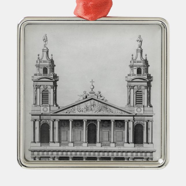 Kyrka av Sanktt-Sulpice Julgransprydnad Metall (Framsidan)