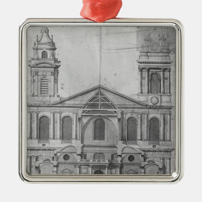 Kyrka av Sanktt-Sulpice Julgransprydnad Metall (Framsidan)