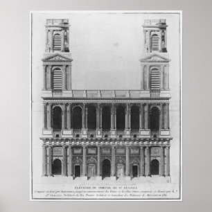 Kyrka av Sanktt-Sulpice Poster