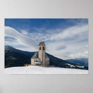 Kyrka av St. Jakob i den Villnöss affischen Poster