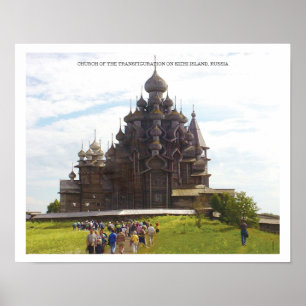 Kyrka av transfigurationen/Kizhien/Ryssland Poster