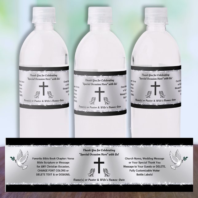 Kyrka eller kristen Vattenflaska Stickers, Anpassn Vattenflaskor Etikett (Christian Water Bottle Stickers. Christian Water Bottle Labels. Christian Stickers for Water Bottles)