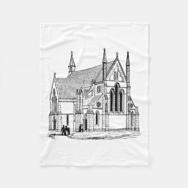 kyrka fleecefilt (Framsidan)