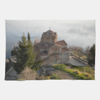 Kyrka för St. Jovans på sjön Ohrid, Makedonien Kökshandduk