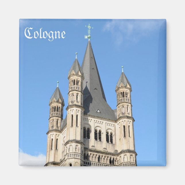 kyrka Gross St. Martin i Köln souvenir Magnet (Framsidan)