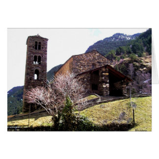 Kyrka i Andorra Hälsningskort