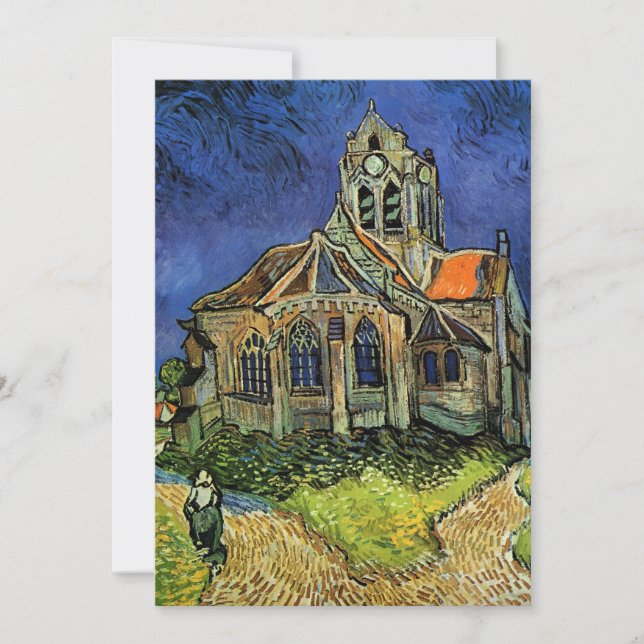 Kyrka i Auvers av Vincent van Gogh Bröllop Inbjudningar (Framsida)