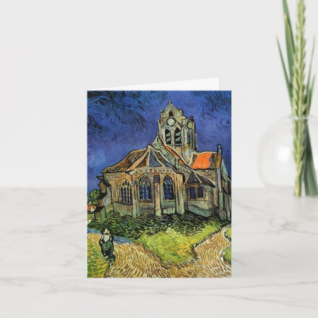 Kyrka i Auvers av Vincent van Gogh Bröllop Tack Kort (Framsida)