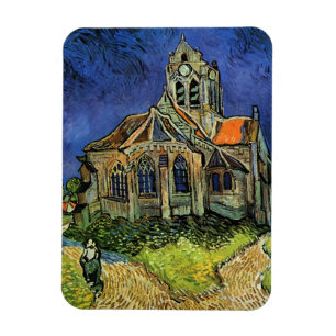 Kyrka i Auvers av Vincent van Gogh Magnet