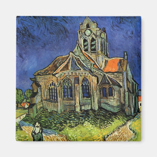 Kyrka i Auvers av Vincent van Gogh Magnet