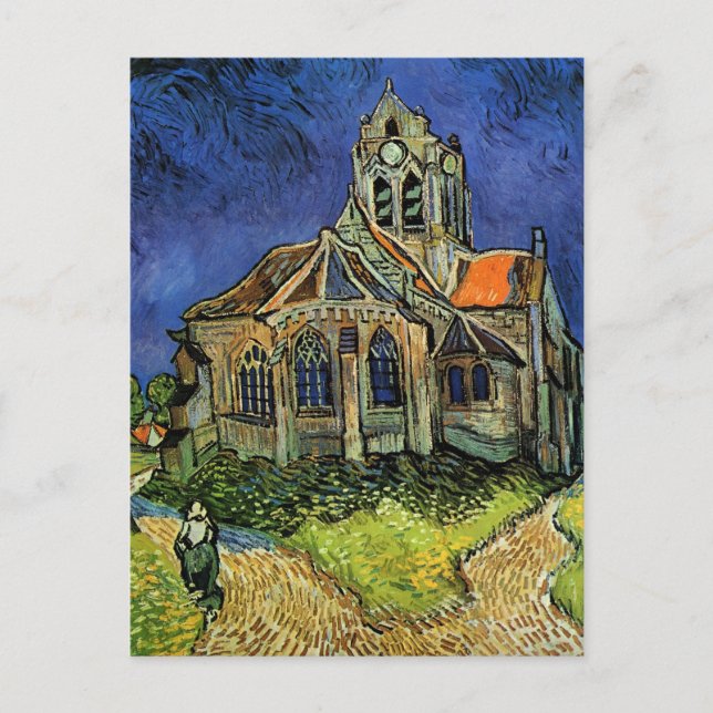 Kyrka i Auvers av Vincent van Gogh Vykort (Framsida)