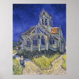 Kyrka i Auvers Poster