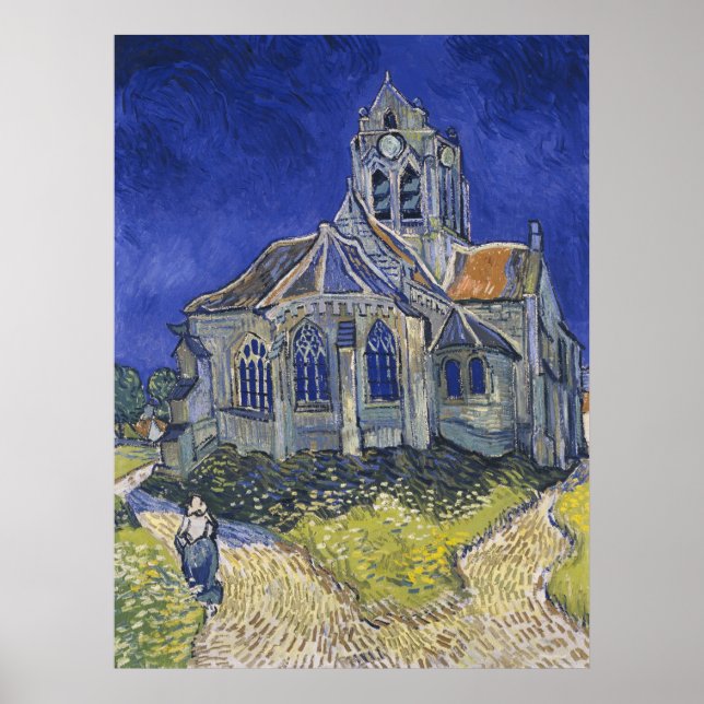 Kyrka i Auvers Poster (Framsidan)