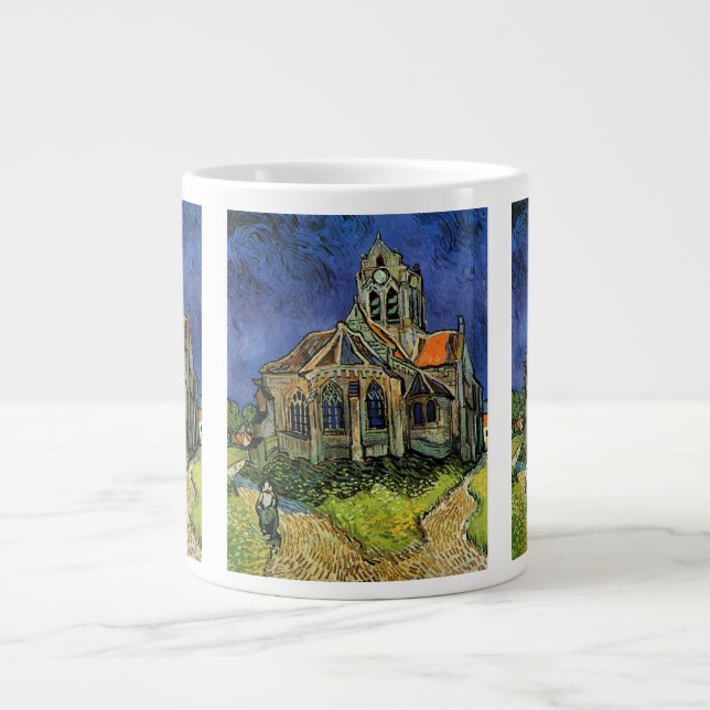 Kyrka i Auvers-sur-Oise av Vincent van Gogh Jumbo Mugg (Framsidan)