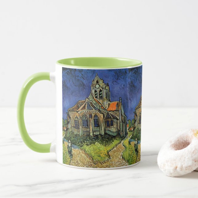 Kyrka i Auvers-sur-Oise av Vincent van Gogh Mugg (Med munk)