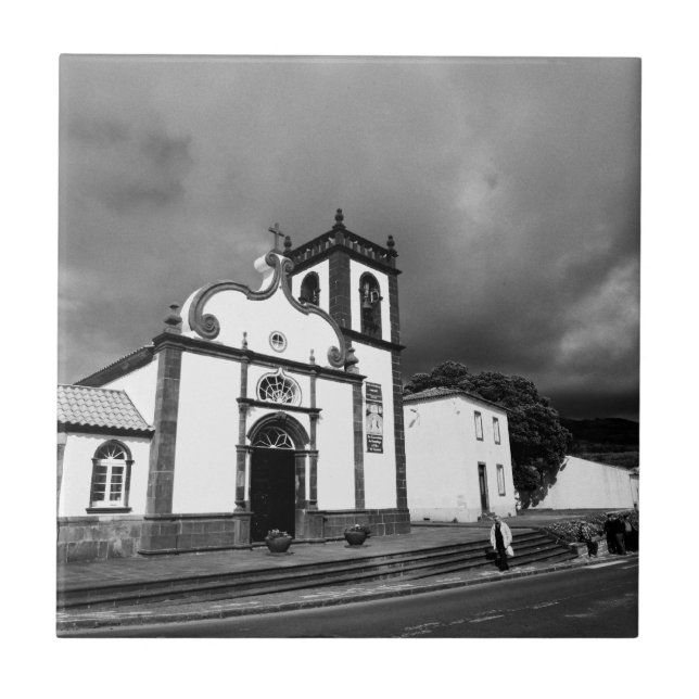 Kyrka i Azores Kakelplatta (Framsidan)