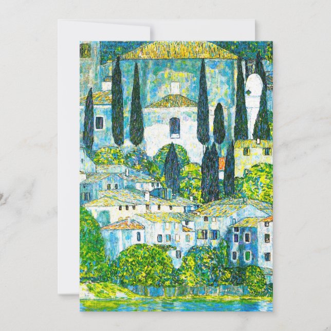 Kyrka i Cassone Gustav Klimt Inbjudningar (Framsida)