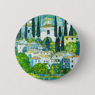 Kyrka i Cassone Gustav Klimt Knapp