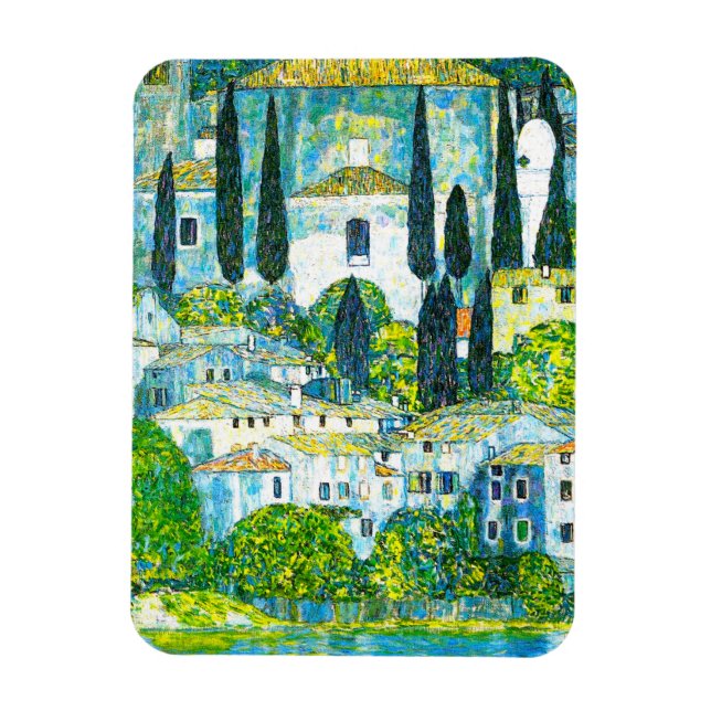 Kyrka i Cassone Gustav Klimt Magnet (Vertikal)