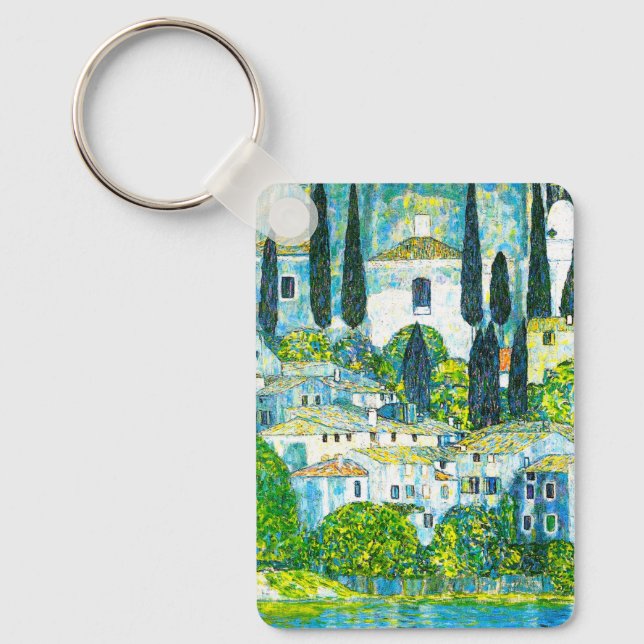 Kyrka i Cassone Gustav Klimt Nyckelring (Framsida)